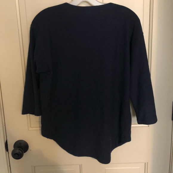 Madewell Navy Blue Tie Up Shirt - Picture 2 of 2